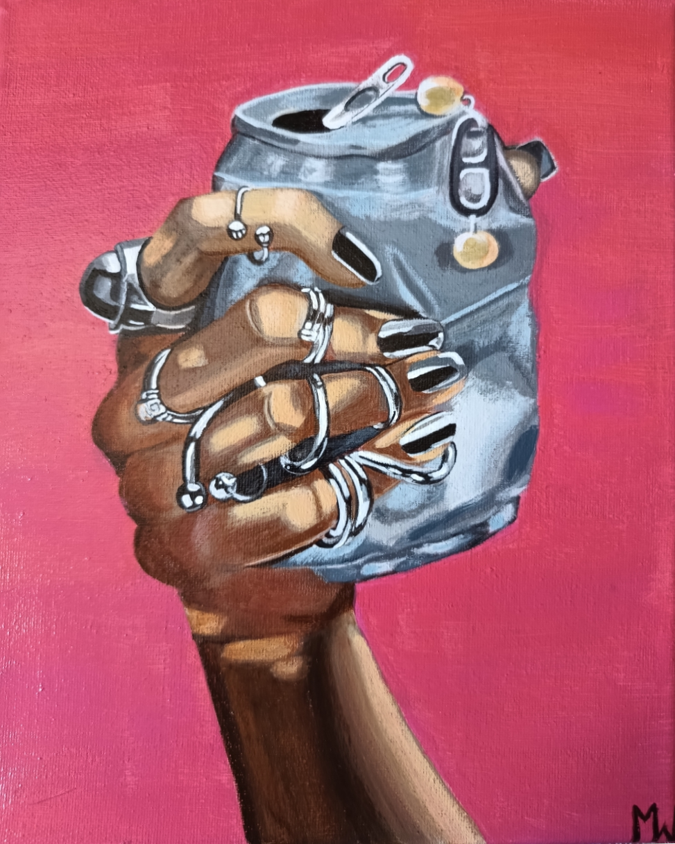 Canette écrasée 24x30