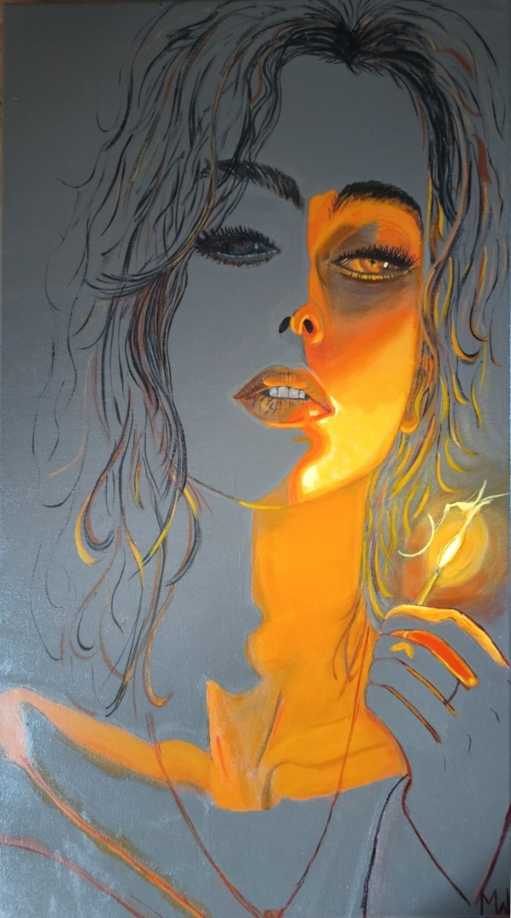 Femme à l\'allumette 34x61