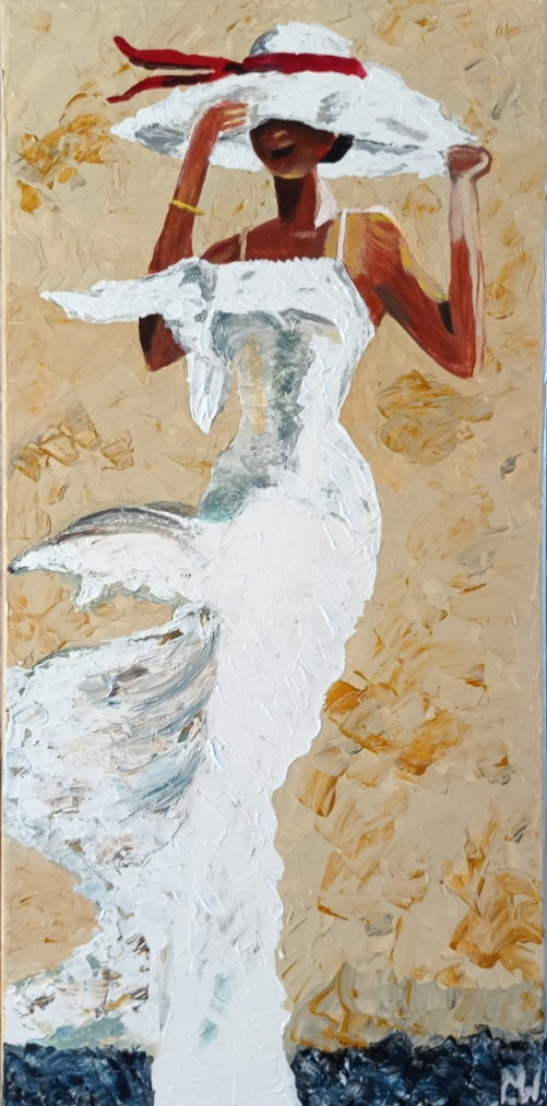 La femme et le vent 30x60