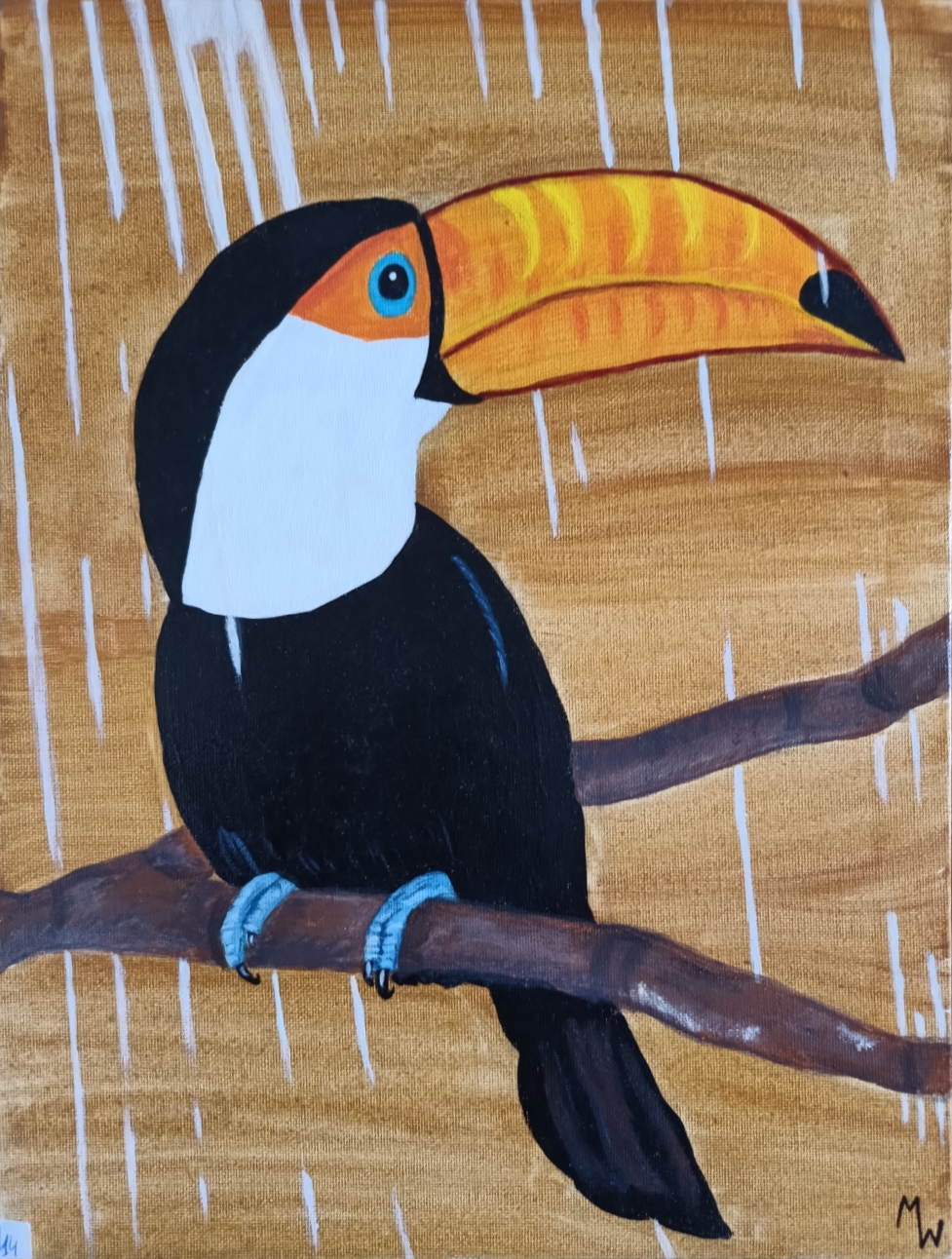 Le Toucan sous la tonnelle 30x40