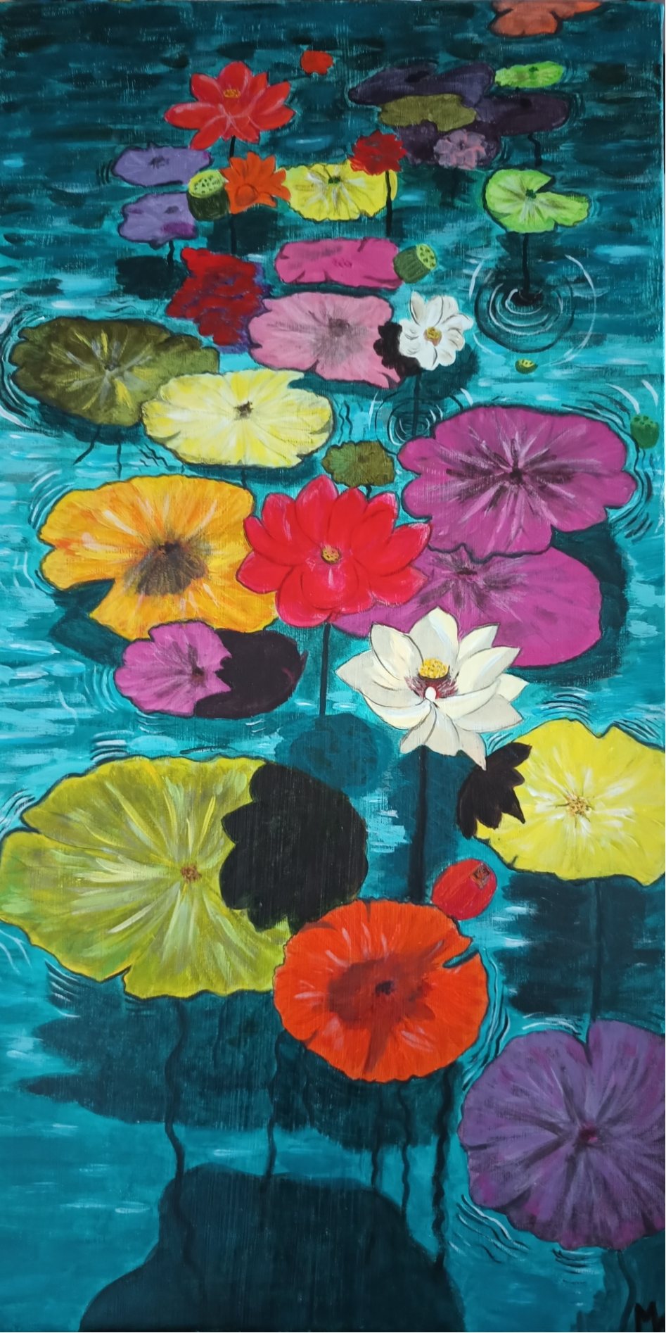 Les nénuphars 40x80